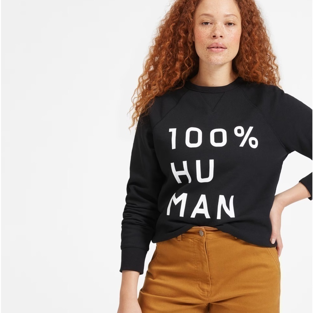 Everlane The 100% Human Unisex French Terry Sweatshirt in Large Print